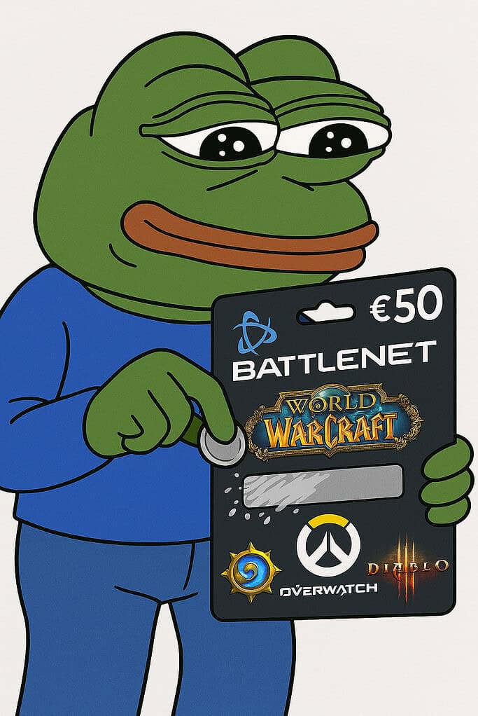 Код пополнения Battle.Net 50 EUR 2 wow в россии 2025