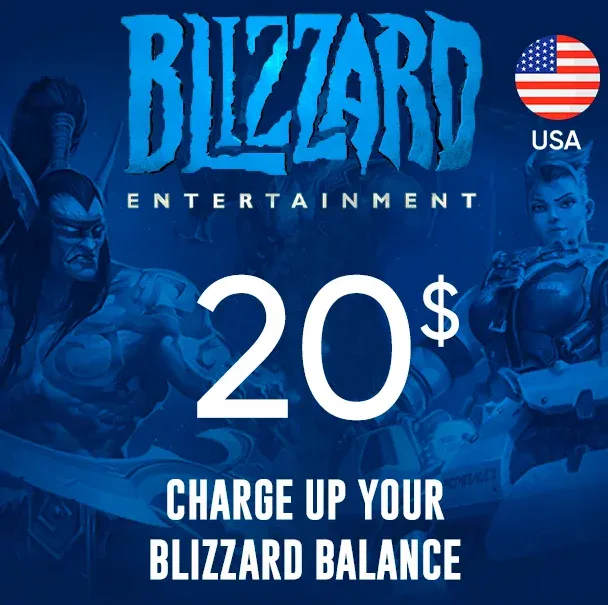Код пополнения Battle.Net 20 USD 1 Код пополнения Battle.Net 20 USD, купить Код пополнения Battle.Net 20 USD, Blizzard Gift Card 20 USD