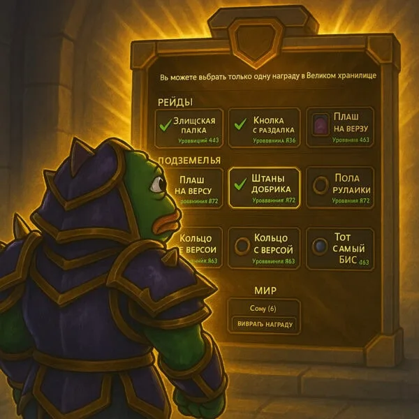 Мифик ключи на недельный сундук WoW TWW