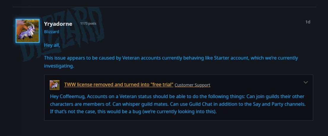 Не активируется жетон World of Wacraft